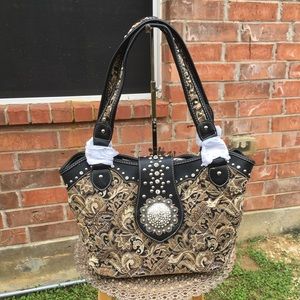 Montana West Paisley Quilted Tote